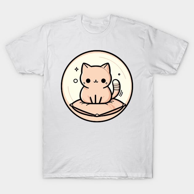 Comfortable cat T-Shirt by Bubbles